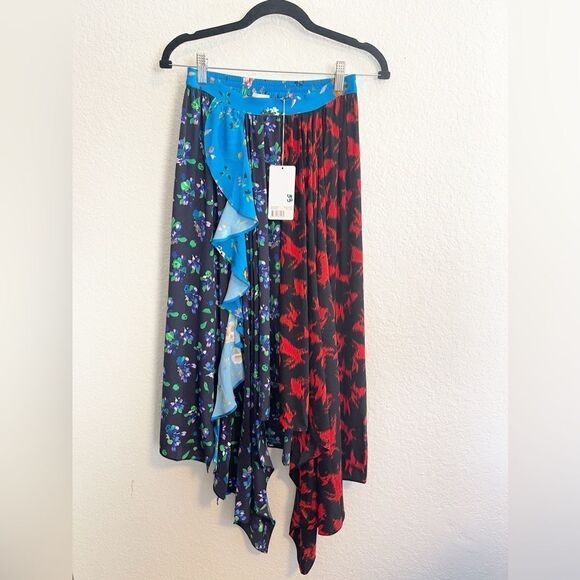 Zadig & Voltaire Womens Jeb Silk blend maxi ruffled Skirt Sz 38/6. NWT - Picture 1 of 8